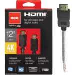 RCA Digital Plus HDMI 1080P Cable, White 12 Ft.