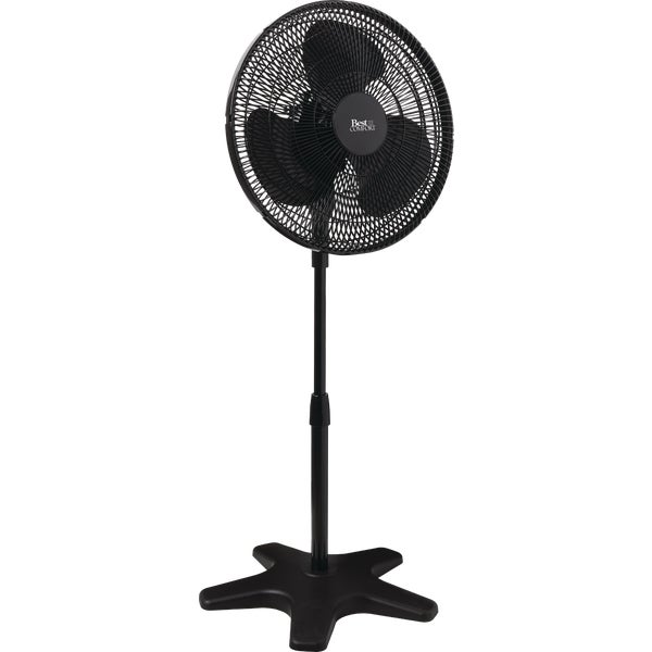 502870.jpg Best Comfort 16 In. 3-Speed 38 In. to 49 In. H. Black Oscillating Pedestal Fan - Image 1