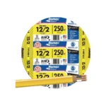 Romex 12-2 Solid Yellow NMW/G Electrical Wire, 250'