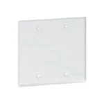 2-Gang Weatherproof Blank Cover, White