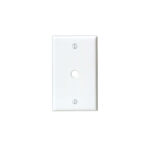 Leviton 1-Gang Plastic White Telephone/Cable Wall Plate