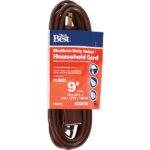 Do it Best 9 Ft. 16/2 Brown Cube Tap Extension Cord