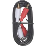 RCA Stereo Audio Cable, Black 6 Ft.
