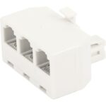RCA 3-Line Phone Splitter, White