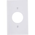 WHT 1-OUTLET WALL PLATE