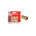 RCA RG6 Twist-On Coaxial F-Connector 10 Pk