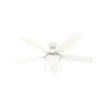Anisten Fresh White/Light Oak Blades Ceiling Fan 52 Inch
