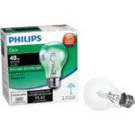Philips 40W Equivalent Clear Medium Base A19 Halogen Light Bulb (2-Pack)