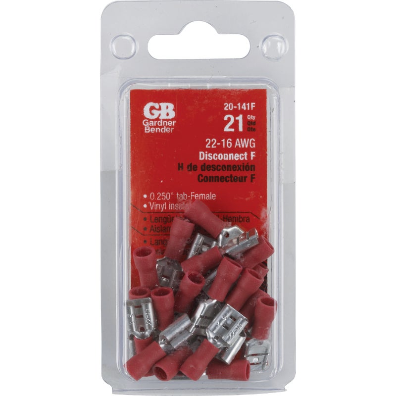 530204.jpg Gardner Bender 22 to 16 AWG Female Barrel Disconnect (21-Pack) - Image 1