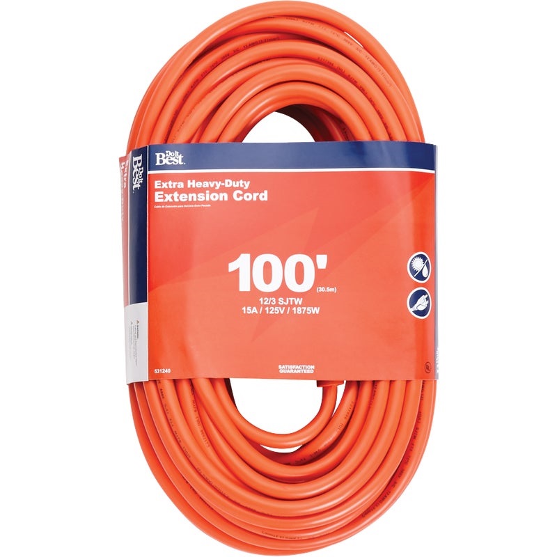 531240.jpg Do it Best 100 Ft. 12/3 Heavy-Duty Outdoor Extension Cord - Image 1