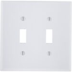 WHT 2-TOGGLE WALL PLATE