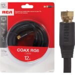 RCA Digital RG6 Coaxial Cable, Black 12Ft.