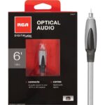 RCA Audio Optical Cable, Gray 6 Ft.