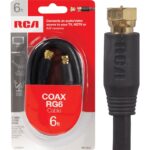 RCA Digital Coaxial RG6 Cable, Black 6 Ft.