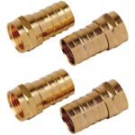 RCA Heavy Duty Coaxial F-Connector, (4-Pack)