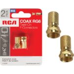 RCA RG6 Twist-On Coaxial F-Connector (2-Pack)