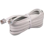 RCA Phone Cord, White 15 Ft.
