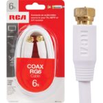 RCA RG6 Coaxial Cable, White 6Ft.