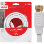 RCA Digital RG6 Coaxial Cable, White 12Ft.
