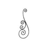 Wrought Iron Panel (540/2) with S-Scroll, 9-7/8 Inch (W) X 28-3/8 Inch (H)