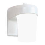 Halo White Dusk To Dawn LED Patio Light Fixture