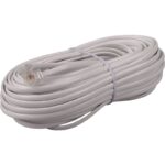 RCA Phone Cord, White 50 Ft.