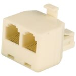 RCA 2-Line Phone Splitter, Almond