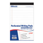 White Jr. Perforated Writing Pad (5" X 8") - 50 Ct. 2/Pack
