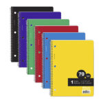 Notebook Spiral C/R 1 - Subject 70 Ct.