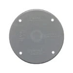 Round Non-Metallic Weatherproof Blank Cover, Gray