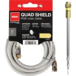 RCA Quad Shield RG6 Coaxial Cable, Gray 6 Ft.
