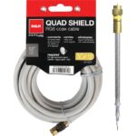 RCA Quad Shield RG6 Coaxial Cable, Gray 12 Ft.