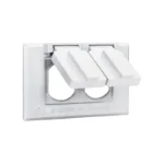 1-Gang Horizontal Duplex Weatherproof Cover, White