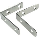 Seachoice 2-3/8 In. x 1/2 In. Polished Steel Angle Bracket Corner Brace