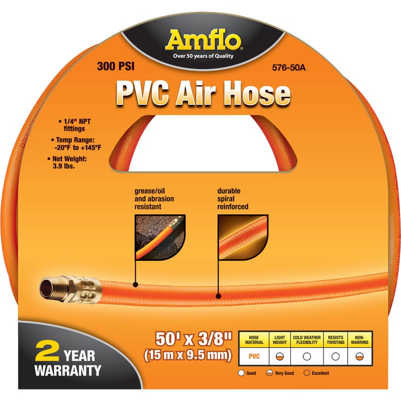 575826.jpg Amflo 3/8 In. x 50 Ft. PVC Air Hose - Image 1