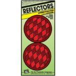 Hy-Ko Round Red Press-On Reflector (2-Pack)