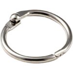 Lucky Line Steel Nickel-Plated 1 Inch Key Ring (2-Pack)