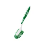 Libman Green & White Ergonomic Rubber Grip Dish Brush 8 Inch