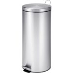 Honey Can Do Stainless Steel Step-On Wastebasket