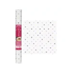 Con-Tact Grip Print Dottie Gray Non-Adhesive Shelf Liner 18 Inch x 4 Feet