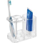 InterDesign Med+ Clear Toothbrush Holder