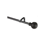 Kenney Woven Ball 90-130 Inch 5/8 Inch Single Brown Curtain Rod