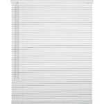 Home Impressions 48 In. x 64 In. x 1 In. White Vinyl Light Filtering Cordless Mini Blind