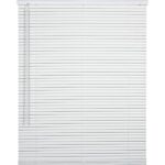 Home Impressions 50 In. x 64 In. x 1 In. White Vinyl Light Filtering Cordless Mini Blind