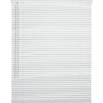 Home Impressions 60 In. x 64 In. White Vinyl Light Filtering Cordless Mini Blind