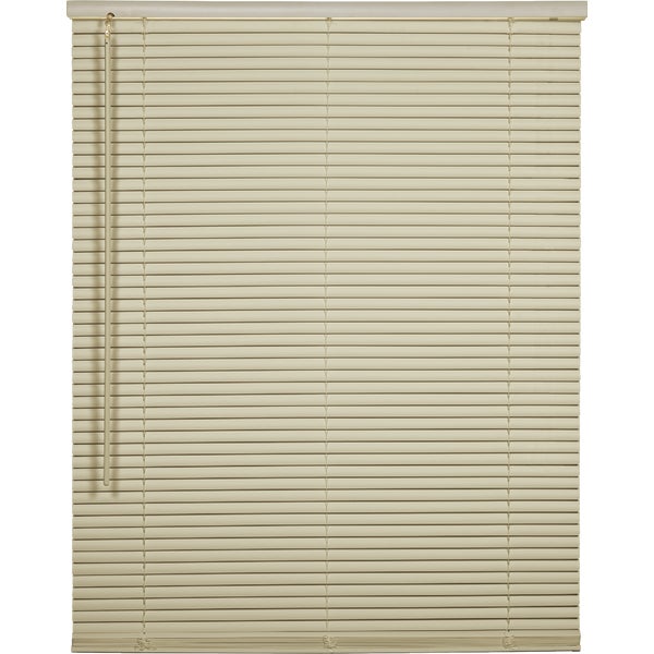 603349.jpg Home Impressions 24 In. x 64 In. x 1 In. Ivory Vinyl Light Filtering Cordless Mini Blind - Image 1