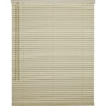 Home Impressions 72 In. x 64 In. Vanilla Vinyl Light Filtering Cordless Mini Blind
