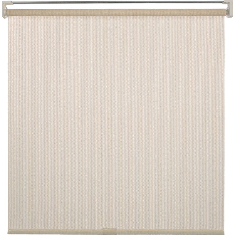 603466.jpg Home Impressions 72 In. x 72 In. Ivory Fabric Indoor/Outdoor Cordless Roller Shade - Image 1