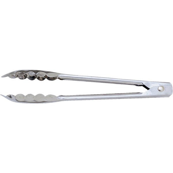 604242.jpg Norpro 9 In. Stainless Steel Locking Serving Tongs - Image 1