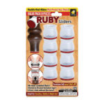 Ruby Sliders Silicone With Felt Bottom Furniture Slider 8Pk